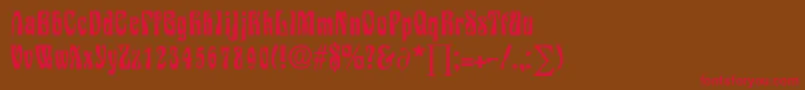 SiegfriedDb Font – Red Fonts on Brown Background