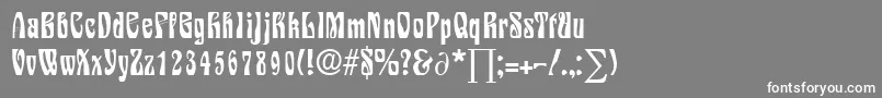 フォントSiegfriedDb – 灰色の背景に白い文字