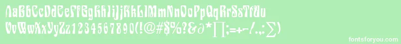 SiegfriedDb Font – White Fonts on Green Background