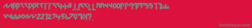 Katfyred Font – Gray Fonts on Red Background