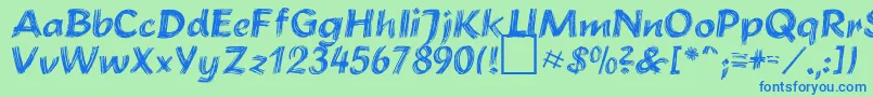 More about BrushstrokePlain Font BrushstrokePlain Font – Blue Fonts on Green Background