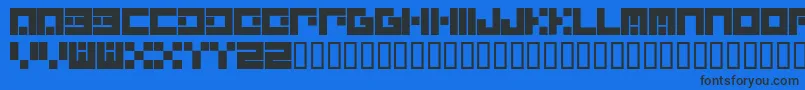 フォントAlphaquantumglyphsetRegula – 黒い文字の青い背景