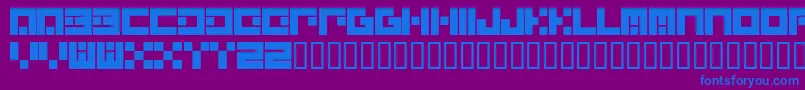 フォントAlphaquantumglyphsetRegula – 紫色の背景に青い文字