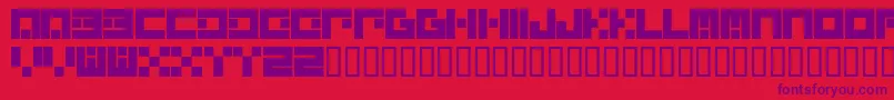 AlphaquantumglyphsetRegula Font – Purple Fonts on Red Background