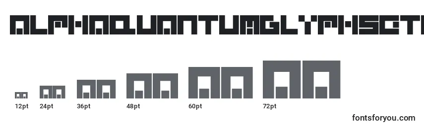 Размеры шрифта AlphaquantumglyphsetRegula