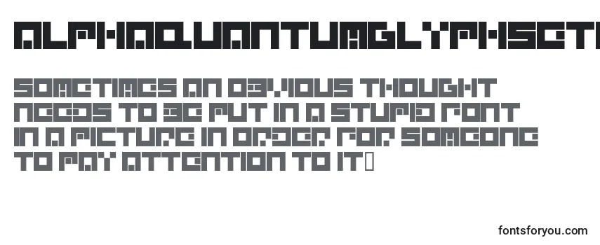 AlphaquantumglyphsetRegula フォントのレビュー
