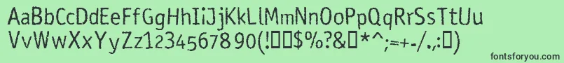 フォントRosangoNormal – 緑の背景に黒い文字