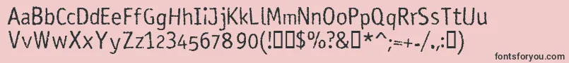 フォントRosangoNormal – ピンクの背景に黒い文字