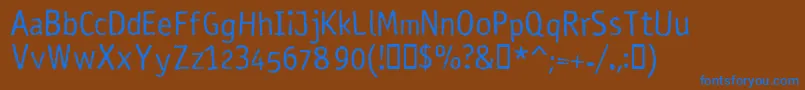 Шрифт RosangoNormal – синие шрифты на коричневом фоне