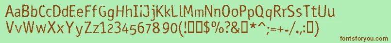 Шрифт RosangoNormal – коричневые шрифты на зелёном фоне