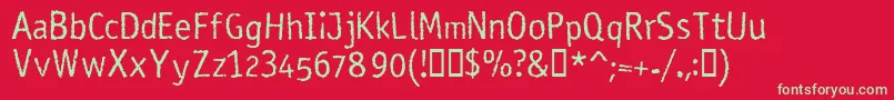 フォントRosangoNormal – 赤い背景に緑の文字
