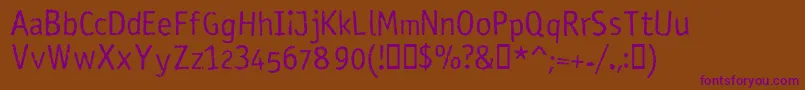 フォントRosangoNormal – 紫色のフォント、茶色の背景