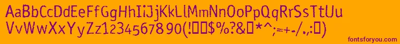 RosangoNormal Font – Purple Fonts on Orange Background