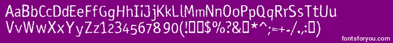 フォントRosangoNormal – 紫の背景に白い文字