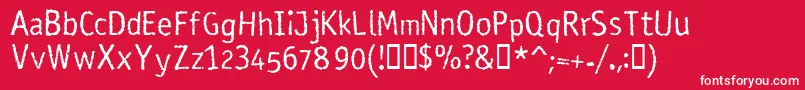 フォントRosangoNormal – 赤い背景に白い文字