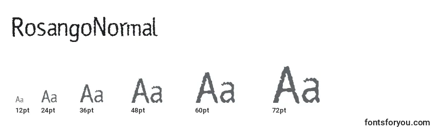 RosangoNormal Font Sizes