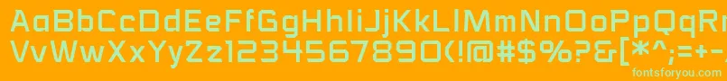 VoiceactivatedbbReg Font – Green Fonts on Orange Background