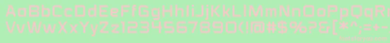 VoiceactivatedbbReg Font – Pink Fonts on Green Background