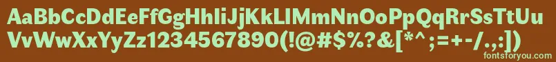 Шрифт FauneDisplayblack – зелёные шрифты на коричневом фоне