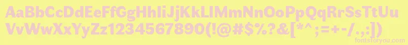 FauneDisplayblack Font – Pink Fonts on Yellow Background