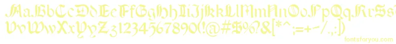 Boeretudor Font – Yellow Fonts on White Background