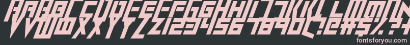 Шрифт Extinctioneventitalic – розовые шрифты на чёрном фоне