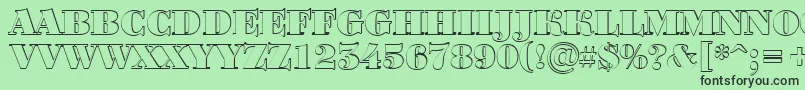 BodoniortotitulshBlack Font – Black Fonts on Green Background