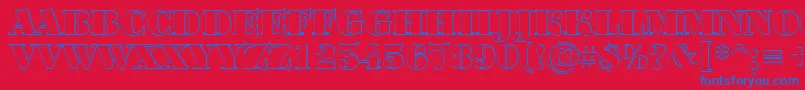 BodoniortotitulshBlack Font – Blue Fonts on Red Background