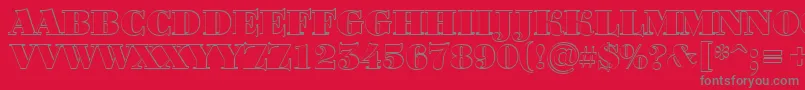 BodoniortotitulshBlack Font – Gray Fonts on Red Background