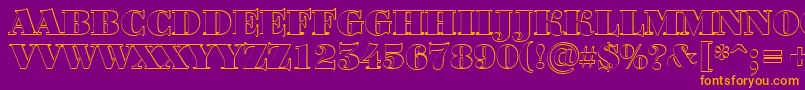 BodoniortotitulshBlack Font – Orange Fonts on Purple Background