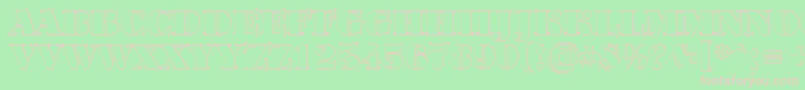 BodoniortotitulshBlack Font – Pink Fonts on Green Background