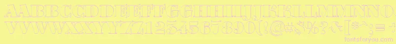 BodoniortotitulshBlack Font – Pink Fonts on Yellow Background