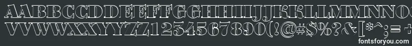 フォントBodoniortotitulshBlack – 黒い背景に白い文字