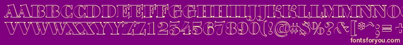 BodoniortotitulshBlack Font – Yellow Fonts on Purple Background