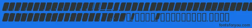 Oms Font – Black Fonts on Blue Background