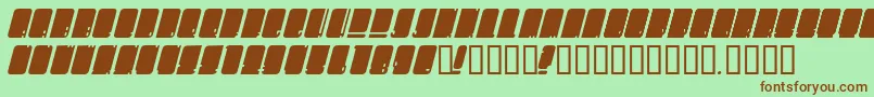 Oms Font – Brown Fonts on Green Background