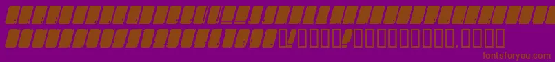 Oms Font – Brown Fonts on Purple Background