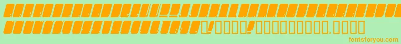 Oms Font – Orange Fonts on Green Background