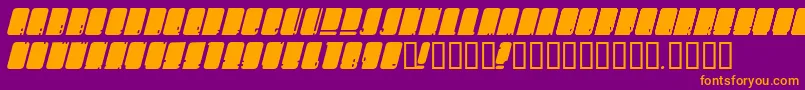 Oms Font – Orange Fonts on Purple Background