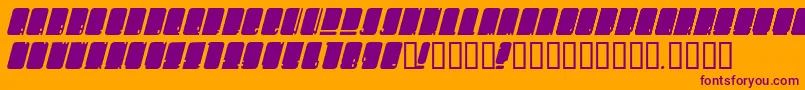 Oms Font – Purple Fonts on Orange Background