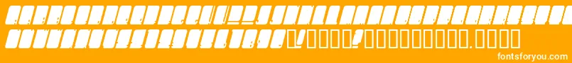 Oms Font – White Fonts on Orange Background