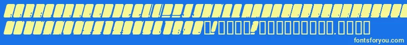 Oms Font – Yellow Fonts on Blue Background