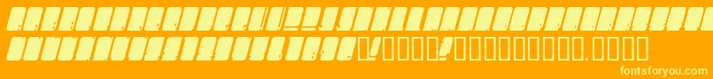 Oms Font – Yellow Fonts on Orange Background