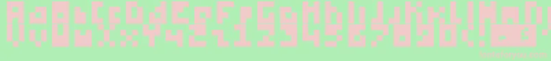 Ikkle4 Font – Pink Fonts on Green Background