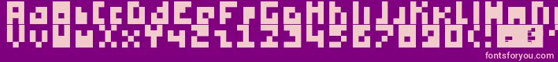Ikkle4 Font – Pink Fonts on Purple Background