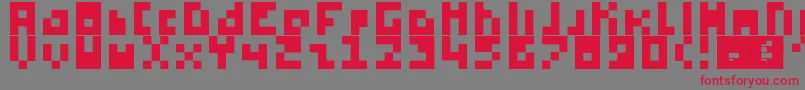 Ikkle4 Font – Red Fonts on Gray Background