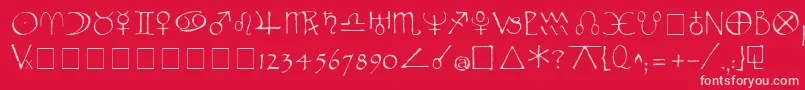 フォントWidget – 赤い背景にピンクのフォント
