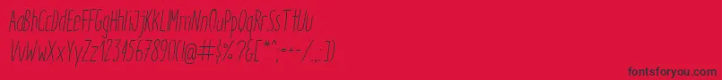 ItaloLightItalic-Schriftart – Schwarze Schriften auf rotem Hintergrund