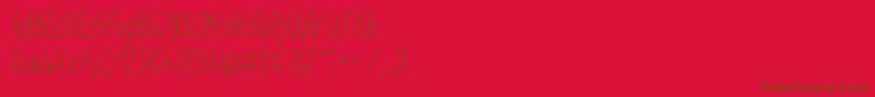 ItaloLightItalic Font – Brown Fonts on Red Background