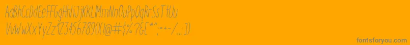ItaloLightItalic Font – Gray Fonts on Orange Background